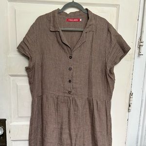 Pyne & Smith XXL Collared Linen Dress